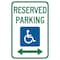Brady Handicap Parking Sign, 18"H, 12"W, Alum, 94175 94175 - alternate 1